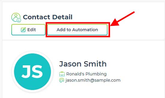 Add Contact to Automation